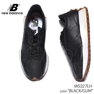 日本未発売 NEW BALANCE WS327LH BLACK/GUM ニューバランス スニーカー ( 海外限定 黒 ブラック レザー レディース ウィメンズ )