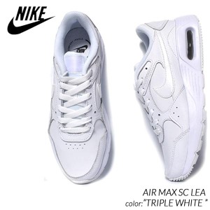 NIKE AIR MAX SC LEA TRIPLE WHITE ナイキ エアマックス エスシー レザー スニーカー ( 白 ホワイト レディース DH9636-101 )