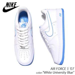 NIKE AIR FORCE 1 '07 "White University Blue" ナイキ エアフォース スニーカー ( 白 ホワイト 青 ユニバーシーティーブルー 灰色 メン