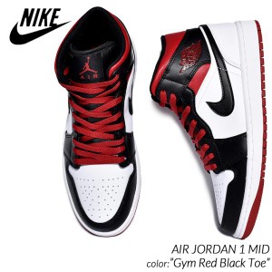 NIKE AIR JORDAN 1 MID Gym Red Black Toe ナイキ エア ジョーダン ミッド スニーカー ( 赤 シカゴ chicago bred DQ8426-106 )