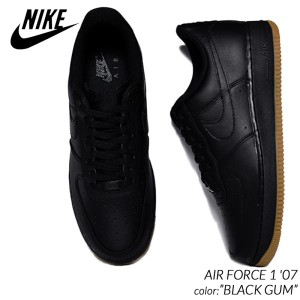 日本未発売 NIKE AIR FORCE 1 07 BLACK GUM ナイキ エアフォース 1 スニーカー ( 海外限定 黒 ブラック ガムソール メンズ DZ4404-001 )