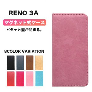 Reno 3A ケース おしゃれ 手帳型 スマホケース スリム 耐衝撃 かわいい スマホカバー カバー オッポ リノ3A