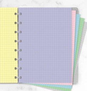 ファイロファックス ノートブック リフィル A5サイズ 方眼紙 パステルカラー Notebook filofax
