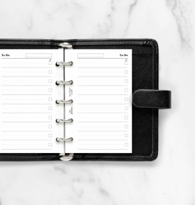 ファイロファックス システム手帳 リフィル ミニ5穴サイズ To Do ホワイト 白 filofax