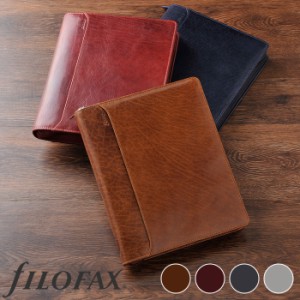 ファイロファックス システム手帳 ロックウッド ジップ Lockwood zip A5サイズ filofax 2024年ダイアリー付き 本革 牛革 6穴 リング径25m