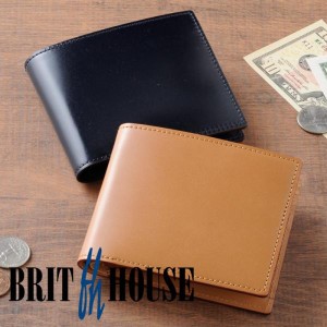 Brit house　ブリットハウス　草木染めコードバン　KUSAKI　二つ折り財布　二つ折りウォレット　小銭入れ付き　馬革　牛革　高級本革　日