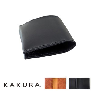 カクラ　KAKURA　二つ折りウォレット　slim　二つ折り財布　スリム　軽量　薄型　牛革　手縫い　ギフト　プレゼント　贈り物　メンズ　レ