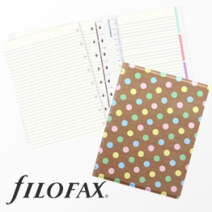 ファイロファックス filofax ノートブック NoteBooks パターン Patterns A5サイズ パステルスポッツ PastelSpots ドット柄 レザー調 ソフ