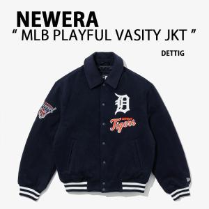 NEWERA ニューエラ スタジャン ブルゾン AP MLB PLAYFUL VASITY JK34 DETTIG デトロイト NAVY バーシティジャケット 13944734