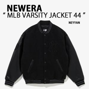 NEWERA ニューエラ スタジャン ブルゾン AP MLB VARSITY JK44 NEYYAN ヤンキース BLACK BLACK 14397891 ベースボールジャケット スタジア