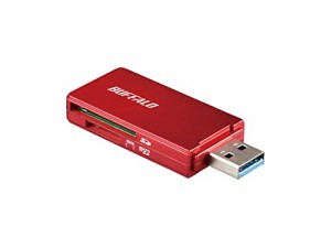 バッファロー BUFFALO USB3.0 microSD/SDカード専用カードリーダー レッド BSCR27U3RD