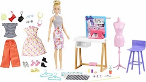 【 限定】バービー(Barbie) バービーとおしごと! デザインのどうぐがいっぱい ファッションデザイナーセット 【3才~】 HDY90