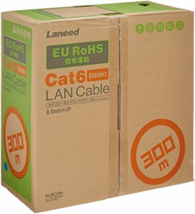 エレコム LANケーブル 300m 自作用 RoHS指令準拠 CAT6 ブルー LD-CT6/BU300/RS