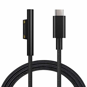 Sisyphy Surface to USB Type C 急速充電ケーブル「ナイロン 1.8m」、Surface Connectポートを 45