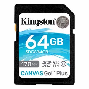 キングストン SDXCカード 64GB 最大170MB/s Class10 UHS-I U3 V30 4K Canvas Go! Plus SD