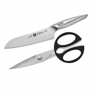 Zwilling ツヴィリング 「 ツインフィン 2 マルチパーパス/キッチンバサミ 2pcsセット 」 三徳 包丁 ギフト オールステンレス