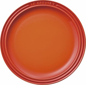 ル・クルーゼ(Le Creuset) 皿 ラウンド・プレート 23 cm オレンジ 耐熱 耐冷 電子レンジ オーブン 対応 オーブン皿 耐熱皿