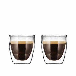 BODUM ボダム PILATUS ピラトゥス ダブルウォール グラス 80ml 2個セット 【正規品】 11477-10J