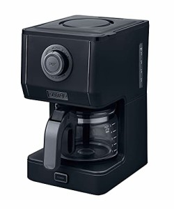【Toffy/トフィー】 アロマドリップコーヒーメーカー K-CM5 (リッチブラック)　ドリップ式 蒸らし機能 自動保温機能 ガラスポット メ