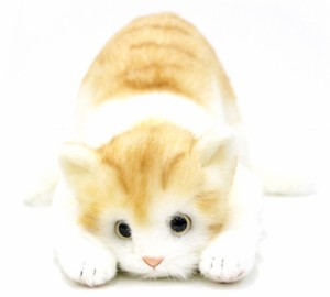 リアルシリーズ 日本製 リアルな猫のぬいぐるみ 58cm (トラ茶L目明き)