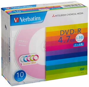 バーベイタムジャパン(Verbatim Japan) 1回記録用 DVD-R 4.7GB 10枚 5色カラーディスク 片面1層 1-16倍速 D