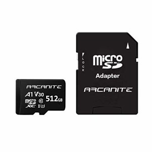 Arcanite AKV30A1512 512 GB MicroSDXC Card UHS-I U3 A1 V30 4K C10 with SD