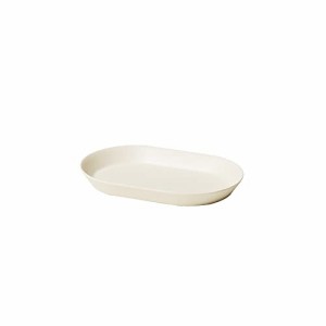 ideaco (イデアコ) オーバル 平皿 18cm 楕円 サンドホワイト usumono plate18 oval (ウスモノ プレート18オ