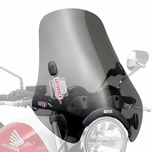 GIVI(ジビ) バイク用 スクリーン 汎用(フォーク/バーハンドルクランプ) セミスモーク A620 大型ウインドスクリーン 93960