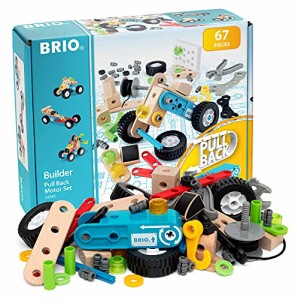 BRIO（ブリオ） ビルダー プルバックモーターセット 34595「全67ピース」対象年齢３歳〜（大工さん 工具遊び おもちゃ 知育玩具 ごっこ