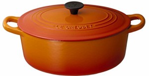 ル・クルーゼ(Le Creuset) 鋳物 ホーロー 鍋 ココット・オーバル 25 cm オレンジ ガス IH オーブン 対応 【日本正規販売品