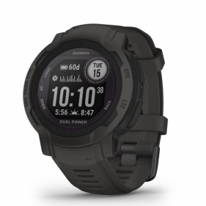 GARMIN(ガーミン) Instinct 2 Dual Power Graphite 直径45mm Suica対応 タフネスアウトドア GPS