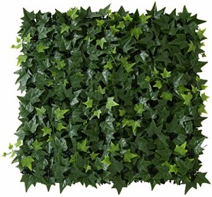[山善] グリーンフェンス 50?p×50?p 壁掛け 簡単設置 簡単固定 軽量 水やり不要 室内 庭 人工観葉植物 おしゃれ グリーンカーテン リ