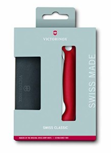 VICTORINOX(ビクトリノックス) カッティングボードセット レッド スイスクラシック トマト&テーブルナイフ 折りたたみ 波刃 6.71