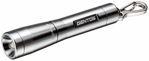 GENTOS(ジェントス) 懐中電灯 小型 LED キーライト 直径1.5cm 単4電池式 15ルーメン GK-001S シルバー ハンディライ