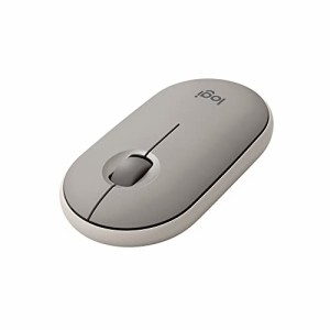 ロジクール ワイヤレスマウス 無線 マウス Pebble M350GY 薄型 静音 グレージュ USB Bluetooth ワイヤレス 左右対称