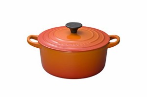 ル・クルーゼ(Le Creuset) 鋳物 ホーロー 鍋 ココット・ロンド 18 cm オレンジ ガス IH オーブン 対応 【日本正規販売品】