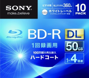 SONY ビデオ用BD-R 追記型 片面2層50GB 4倍速 ホワイトプリンタブル 10枚パック 10BNR2VGPS4