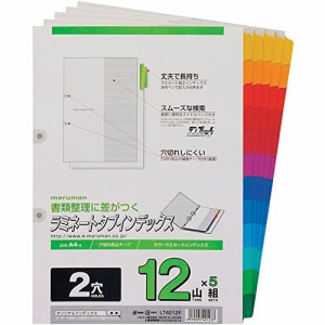 マルマン インデックス A4 2穴 インデックスシート 12山 5組 1冊 LT4212F