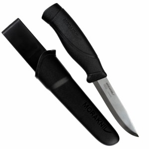 モーラナイフ (Morakniv) コンパニオン ヘビーデューティー ステンレス 刃厚3.2mm アウトドアナイフ キャンプナイフ (ブラック)