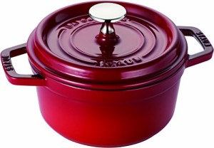 staub ストウブ 「 ピコ ココット ラウンド チェリー 16cm 」 小さい 両手 鋳物 ホーロー 鍋 IH対応 【日本正規販売品】 La