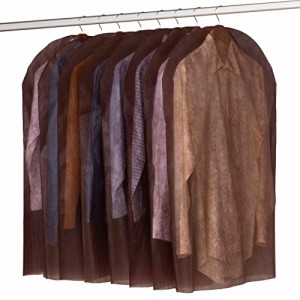 アストロ 衣類カバー ブラウン ショートサイズ 8枚組 不織布 洋服カバー スーツカバー 収納カバー 保管カバー ホコリよけ カット可能 605