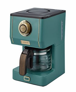 【Toffy/トフィー】 アロマドリップコーヒーメーカー K-CM5 (スレートグリーン) ドリップ式 蒸らし機能 自動保温機能 ガラスポット