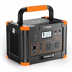 GRECELL ポータブル電源 大容量 1000W 270000mAh/999Wh ポータブルバッテリー AC高出力1000W(瞬間最大2000