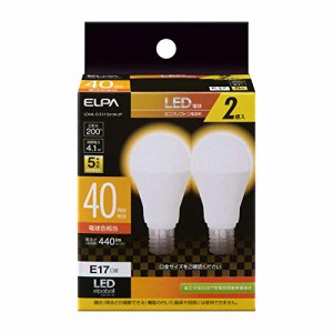 エルパ (ELPA) LED電球ミニクリプトン形 E17 電球色相当 屋内用 2個入 LDA4L-G-E17-G4104-2P