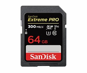 【 サンディスク 正規品 】 SDカード 64GB SDXC Class10 UHS-II V90 読取最大300MB/s SanDisk Ex