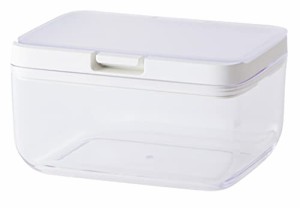 マーナ (marna) 保存容器 (ワイドショート/クリア) キッチン 収納 プラスチック (食材 調味料 湿気防止) グッドロックコンテナ K