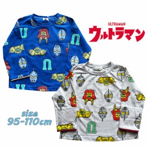 【メール便送料無料】バンダイ FUNOFANO ウルトラマン ビッグ総柄 長袖Tシャツ (PR9178)