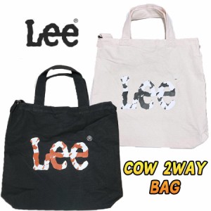 【送料無料】Lee リー COW柄 2WAYバッグ プリント キャンバス BIG LOGO 肩掛け 斜め掛け レディース メンズ 男女兼用 (0425983)