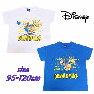 【メール便OK】Disney ディズニー ドナルドダック 半袖 Tシャツ キャラT 天竺 プリント トップス 子供服 (221227517)