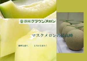 【桐箱入】静岡産クラウンメロン　【山】１玉(約1.3kg) 北海道・離島地区別途料金500円  8月下旬発送日付指定不可